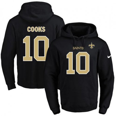 Saints #10 Brandin Cooks Black Name & Number Pullover NFL Hoodie