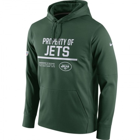 Men's New York Jets Green Circuit Property Of Performance Pullover Hoodie
