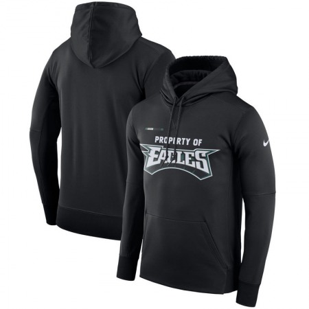 Men's Philadelphia Eagles Black Sideline Property Of Performance Pullover Hoodieover Hoodie
