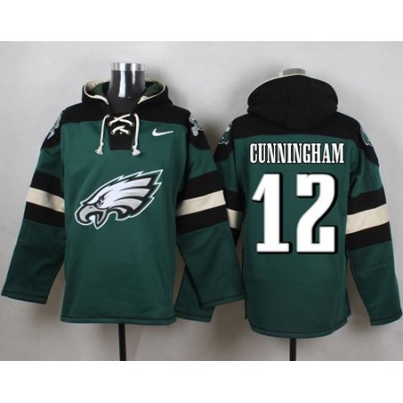 Eagles #12 Randall Cunningham Midnight Green Player Pullover NFL Hoodie