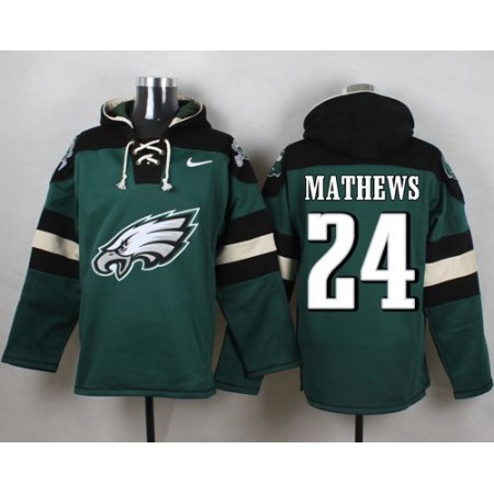 Eagles #24 Ryan Mathews Midnight Green Player Pullover NFL Hoodie