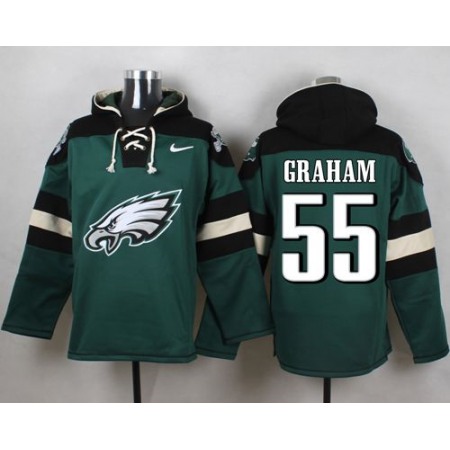 Eagles #55 Brandon Graham Midnight Green Player Pullover NFL Hoodie