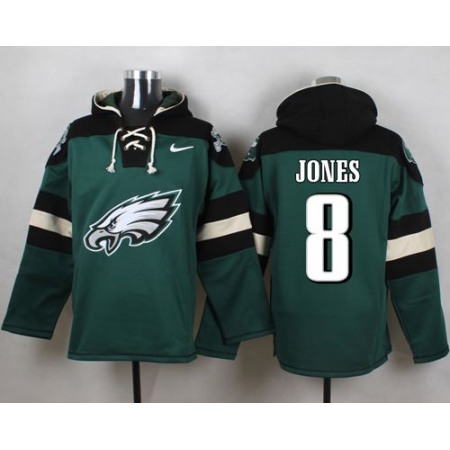 Eagles #8 Donnie Jones Midnight Green Player Pullover NFL Hoodie