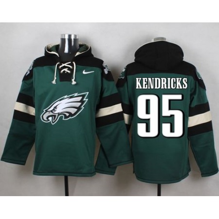 Eagles #95 Mychal Kendricks Midnight Green Player Pullover NFL Hoodie