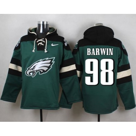 Eagles #98 Connor Barwin Midnight Green Player Pullover NFL Hoodie
