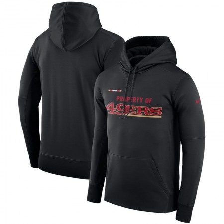 Men's San Francisco 49ers Black Sideline Property Of Performance Pullover Hoodie