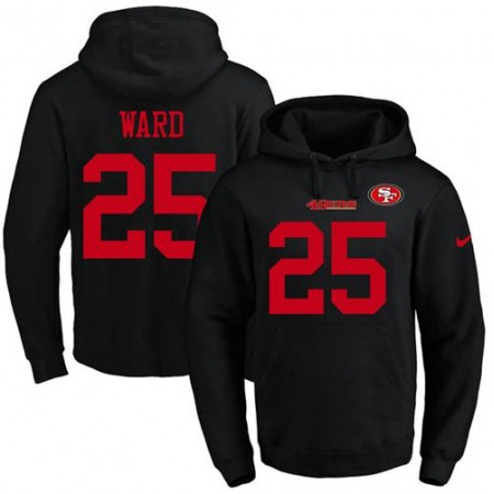 49ers #25 Jimmie Ward Black Name & Number Pullover NFL Hoodie