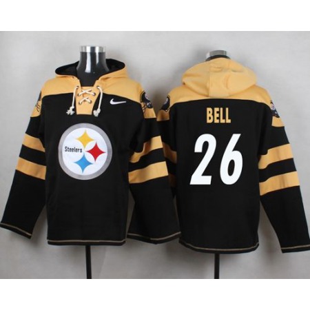 Steelers #26 Le'Veon Bell Black Player Pullover NFL Hoodie