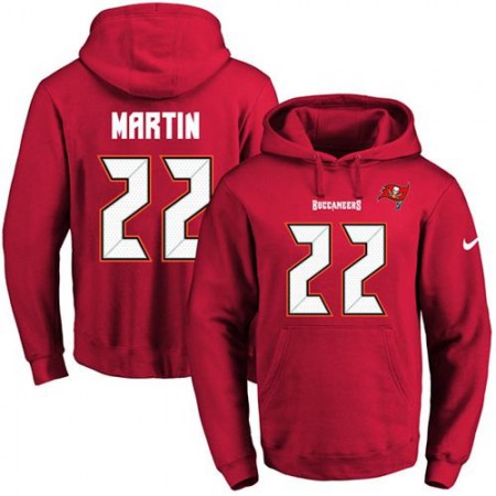 Buccaneers #22 Doug Martin Red Name & Number Pullover NFL Hoodie