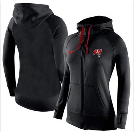 Women's Tampa Bay Buccaneers Full-Zip Performance Hoodie Black