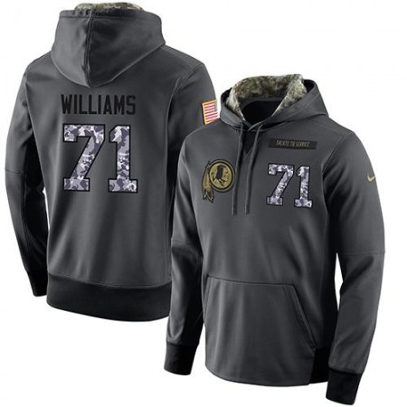 NFL Men's Washington Redskins #71 Trent Williams Stitched Black Anthracite Salute to Service Player Performance Hoodie