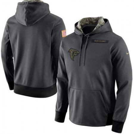 Men's Atlanta Falcons Anthracite Salute to Service Player Performance Hoodie