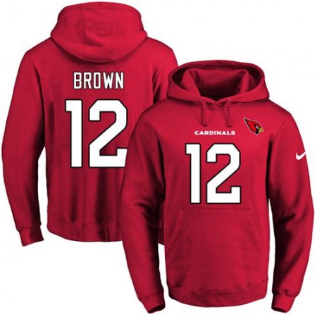 Cardinals #12 John Brown Red Name & Number Pullover NFL Hoodie