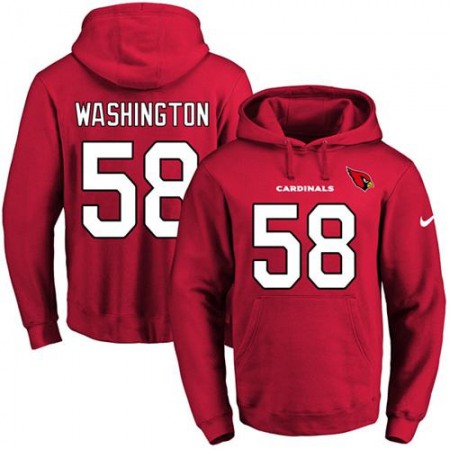 Cardinals #58 Daryl Washington Red Name & Number Pullover NFL Hoodie