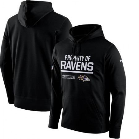 Men's Baltimore Ravens Black Circuit Property Of Performance Pullover Hoodie