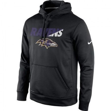 Men's Baltimore Ravens Black Kick Off Staff Performance Pullover Hoodie