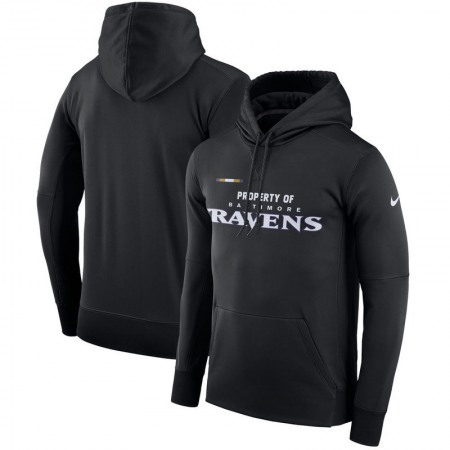 Men's Baltimore Ravens Black Sideline Property Of Performance Pullover Hoodie