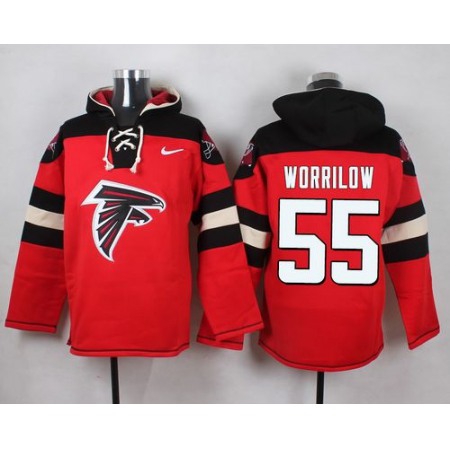 Falcons #55 Paul Worrilow Red Player Pullover NFL Hoodie