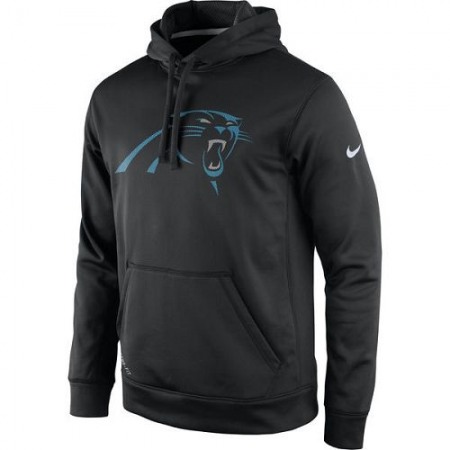Men's Carolina Panthers Black Practice Performance Pullover Hoodie