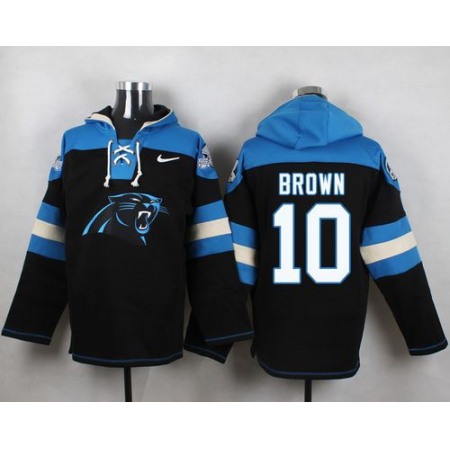 Panthers #10 Corey Brown Black Player Pullover NFL Hoodie