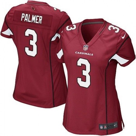 Cardinals #3 Carson Palmer Red Team Color Women's Stitched NFL Elite Jersey