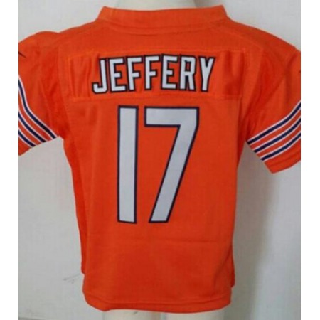 Toddler Bears #17 Alshon Jeffery Orange Alternate Stitched NFL Elite Jersey