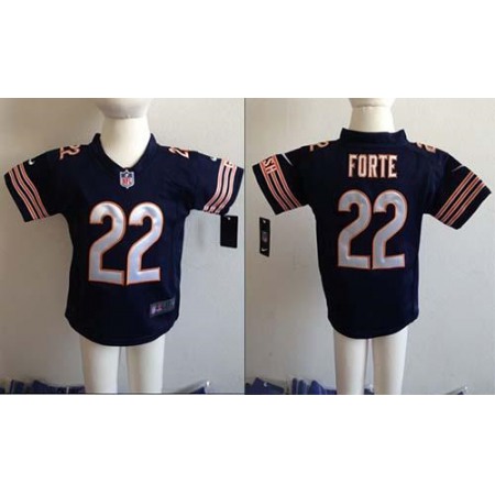 Toddler Bears #22 Matt Forte Navy Blue Team Color Stitched NFL Elite Jersey