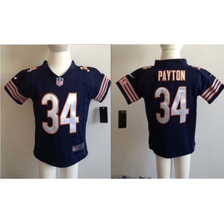 Toddler Bears #34 Walter Payton Navy Blue Team Color Stitched NFL Elite Jersey