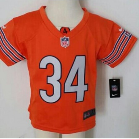 Toddler Bears #34 Walter Payton Orange Alternate Stitched NFL Elite Jersey