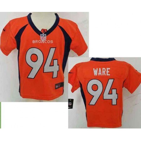 Toddler Broncos #94 DeMarcus Ware Orange Team Color Stitched NFL Elite Jersey
