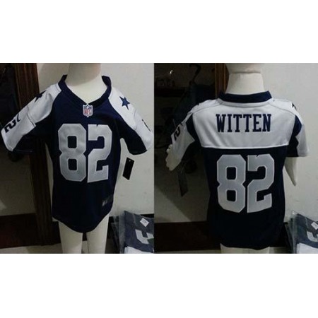 Toddler Cowboys #82 Jason Witten Navy Blue Thanksgiving Stitched NFL Elite Jersey