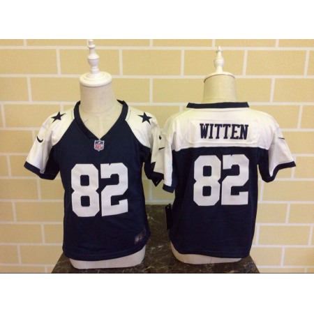 Toddler Dallas Cowboys #82 Jason Witten Blue Thanksgiving Stitched NFL Jersey