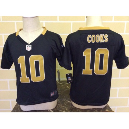 Toddler New Orleans Saints #10 Brandin Cooks Black Stitched NFL Jersey