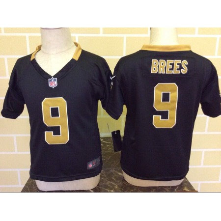 Toddler New Orleans Saints #9 Drew Brees Black Stitched NFL Jersey