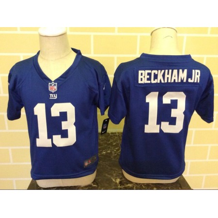 Toddler New York Giants #13 Odell Beckham Jr Blue Stitched NFL Jersey