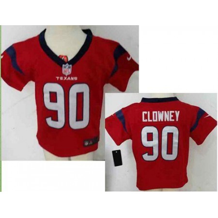 Toddler Texans #90 Jadeveon Clowney Red Alternate Stitched NFL Elite Jersey