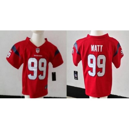 Toddler Texans #99 J.J. Watt Red Alternate Stitched NFL Elite Jersey
