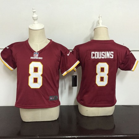 Toddler Washington Redskins #8 Kirk Cousins Burgundy Red Team Color Stitched NFL Jersey