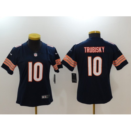 Women's Chicago Bears #10 Trubisky Navy Blue Vapor Untouchable Elite Stitched NFL Jersey