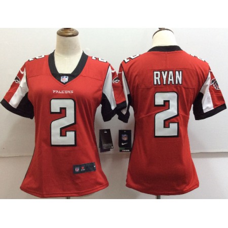 Women's Atlanta Falcons #2 Matt Ryan Red Untouchable Limited Stitched NFL Jersey