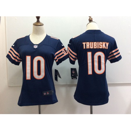 Women's Chicago Bears #10 Trubisky Blue Untouchable Limited Stitched NFL Jersey