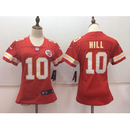 Women's Kansas City Chiefs #10 Tyreek Hill Red Untouchable Limited Stitched NFL Jersey