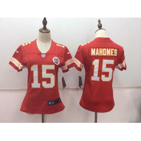 Women's Kansas City Chiefs #15 Patrick Mahomes Red Vapor Untouchable Player Limited Stitched NFL Jersey