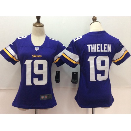 Women's Minnesota Vikings #19 Adam Thielen Purple Untouchable Limited Stitched NFL Jersey
