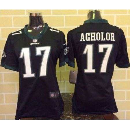 Eagles #17 Nelson Agholor Black Alternate Women's Stitched NFL New Elite Jersey