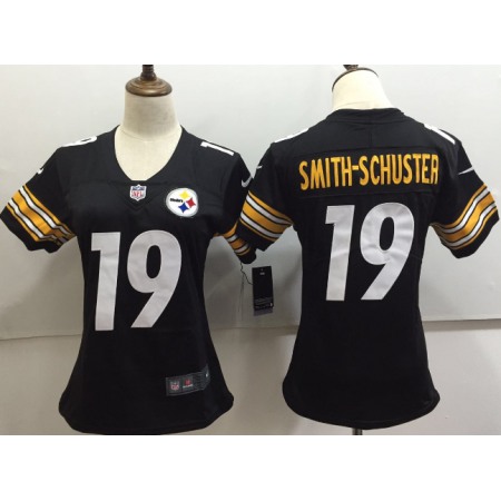 Women's Pittsburgh Steelers #19 JuJu Smith-Schuster Black Untouchable Limited Stitched NFL Jersey
