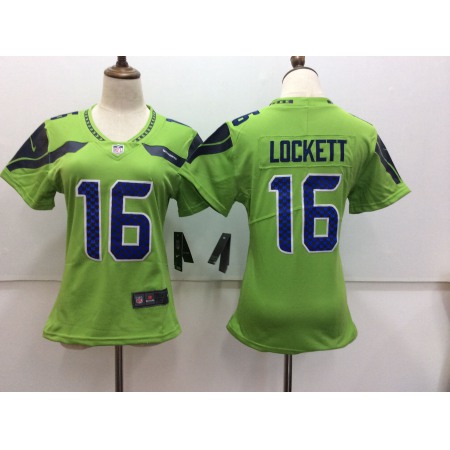 Women's Seattle Seahawks #16 Tyler Lockett Green Untouchable Limited Stitched NFL Jersey