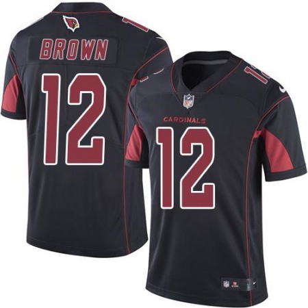 Cardinals #12 John Brown Black Men's Stitched NFL Limited Rush Jersey