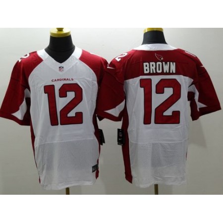 Cardinals #12 John Brown White Men's Stitched NFL Elite Jersey