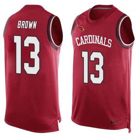 Cardinals #13 Jaron Brown Red Team Color Men's Stitched NFL Limited Tank Top Jersey